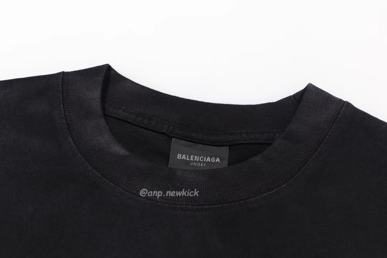 Balenciaga Fw23 Letter Logo Printing Short Sleeve T Shirt (5) - newkick.vip